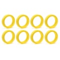 Pikkukuva 1 / 10: 8 kpl / set Matkalaukkujen pyörän kengät Matkalaukun pyörien suoja Yellow 8Pcs-8Pcs