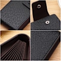 Miniatyrbillede 6 af 8: Herre Mini Card Pung Kortholder Taske SORT VERTICAL VERTICAL black Vertical-Vertical
