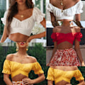 Pikkukuva 7 / 8: Lyhythihaiset Crop Topit RED M Red M