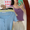 Pikkukuva 4 / 10: Pitsi T-paita Crop Top RED Red