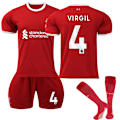 Pikkukuva 1 / 2: Liverpoolin Kotipelipaita Lapsille 23-24, Numero 4 VIRGIL 22