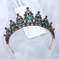 Miniatyrbild 8 av 10: Rhinestone Hair Hoop Hair Crown GRÖN GRÖN Green