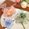 Miniatyrbilde 6 av 10: Blomsterhårklemmer Hårspenner BEIGE 2 2 beige 2-2
