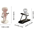 Miniatyrbilde 2 av 10: Sporting Sukkulent Potter Resin Blomsterpotter HANDLING Dumbbell