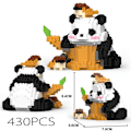Miniatyrbillede 1 af 10: Panda byggeklodslegetøj Samlet legetøj 1 1 1