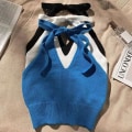 Miniatyrbilde 7 av 10: Strikkede Crop Tops Sexy Tank Top FARGE 3 FARGE 3 Color 3