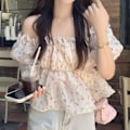 Miniatyrbillede 10 af 10: Blomsterskjortebluse M M
