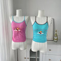 Pikkukuva 5 / 10: Sarjakuva Sweet Tank Top Print Y2k Tank Top MUSTA black