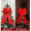 Miniatyrbillede 3 af 5: 2 stk Stor julesløjfe Træ Topper Ornament Xmas Bue