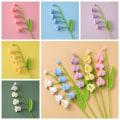 Miniatyrbilde 4 av 9: 3D-blomsterbokmerke Blomsterbokklipp HVIT White