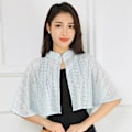 Miniatyrbilde 6 av 10: Rose Jacquard Polyester Sjal Solbeskyttelse Skjerf APRIKOS Apricot