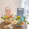 Miniatyrbillede 10 af 10: Sammenfoldelig blomsterkasse Buketindpakningskasse GRØN REKTANGULÆR Green Rectangular-Rectangular