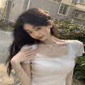 Pikkukuva 8 / 10: Vintage Slim T-paita pitsi lyhythihainen WHITE S white S