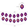 Miniatyrbilde 3 av 10: 1 sett Eid Mubarak Banners Bunting Latex Balloon C C