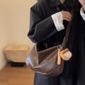Miniatyrbillede 5 af 10: Skuldertaske Crossbody-taske BRUN brown