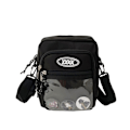 Miniatyrbillede 1 af 10: Canvas skuldertaske Crossbody taske SORT Black