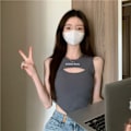 Miniatyrbillede 10 af 10: Crop Top Tank Top SORT Black