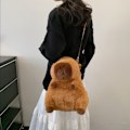 Miniatyrbilde 9 av 10: Capybara plysjryggsekk Capibala Crossbody Bag 1 1 1