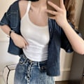 Miniatyrbillede 8 af 10: Crop Top Sommertop SORT Black