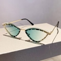 Miniatyrbillede 6 af 10: Cat Eye solbriller uden indfatning GRADIENT GREEN GRADIENT GREEN Gradient Green