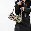 Miniatyrbild 4 av 10: Leopard Handväska Läder Clutch Väska KHAKI khaki