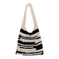 Miniatyrbillede 5 af 10: Hæklet Tote Bag Skuldertaske SORT Black