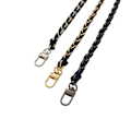 Miniatyrbillede 7 af 10: Håndtaske Metal Kæde Læder Crossbody Taske Strap SORT black
