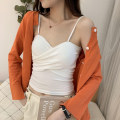 Miniatyrbilde 5 av 10: Sexy Camisole Plissert undertøy Topp HVIT white
