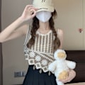Miniatyrbillede 3 af 10: Retro Weaving Sling Tank Top CAMEL Camel