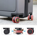 Miniatyrbillede 10 af 10: 8 STK/Sæt Rejse Bagage Caster Sko Kuffert Hjul Beskyttelse Pink 8Pcs-8Pcs
