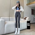 Miniatyrbillede 1 af 10: Ni-punkts højtaljede yogabukser Cykelleggings GRÅ L2 2 grey L2-2