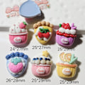 Miniatyrbillede 2 af 10: 10 stk Flatback Cabochons Resin Flatback 04 04 04