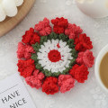 Pikkukuva 3 / 10: Virkattu Flower Coaster Meheväkasvien ruukkualustanko PINK Pink