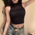Miniatyrbillede 9 af 10: Hul Sexy Top Strik Top APRIKOS Apricot