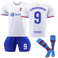 Miniatyrbilde 1 av 2: Barcelona Borte Fotballdrakt Barn 23-24 Nr. 9 Lewandowski