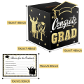 Miniatyrbillede 2 af 10: 2024 Graduation Season Message Box Layout for dimissionsceremoni wine red