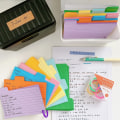 Miniatyrbilde 10 av 10: 200 ark indekskort løsbladsnotisblokk 8 FARGESETT 8 FARGER 8 Colors Set