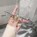 Pikkukuva 1 / 10: Small Square Frame Lasit Anti Blue Light Lasit SILVER silver