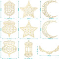 Miniatyrbilde 3 av 10: 3/10 stk Mubarak hengende anheng Eid Mubarak Decor C-10 STK C-10pcs
