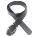 Miniatyrbillede 4 af 10: Bælte Taljebælte SORT GLAD SPÆNNE GLAD SPÆNE Black Smooth Buckle-Smooth Buckle