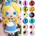 Miniatyrbild 5 av 10: 20st/10 par Eyes Crafts Eyes Puppet Crystal Eyes 16MM-FÄRG 16mm-color random