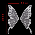Miniatyrbilde 2 av 10: Organza Butterfly Wings Patch 3D Wings Patch LYS BLÅ Light blue
