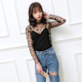 Miniatyrbillede 5 af 9: T-shirt toppe se gennem bluse 3 3 3