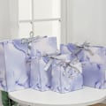 Miniatyrbillede 6 af 10: Marmor Print gavepose Papirpose BLÅ XL XL Blue XL-XL