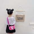 Miniatyrbillede 3 af 10: Børnebrev brysttaske Crossbody taske ROSE RED rose red