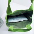 Miniatyrbilde 8 av 8: Håndvevde Veske Ull Strikke skuldervesker LYS GRØNN light green