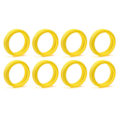 Pikkukuva 1 / 10: 8 kpl / set Matkalaukkujen pyörän kengät Matkalaukun pyörien suoja Yellow 8Pcs-8Pcs