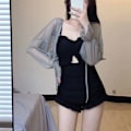 Miniatyrbillede 1 af 10: One Piece Skirt Badedragt Todelt sæt Badedragt SORT L Black L