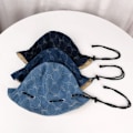 Pikkukuva 3 / 10: Kiristysnyöri Bucket Hat Japanilainen aurinkohattu SININEN blue