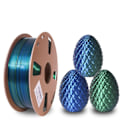 Pikkukuva 8 / 10: 3D Printing Silk PLA 3D Printer Filament Bundle HOPEAA/MUSTA Silver/Black